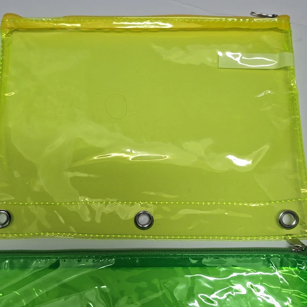 Green and Yellow Transparent Pouches